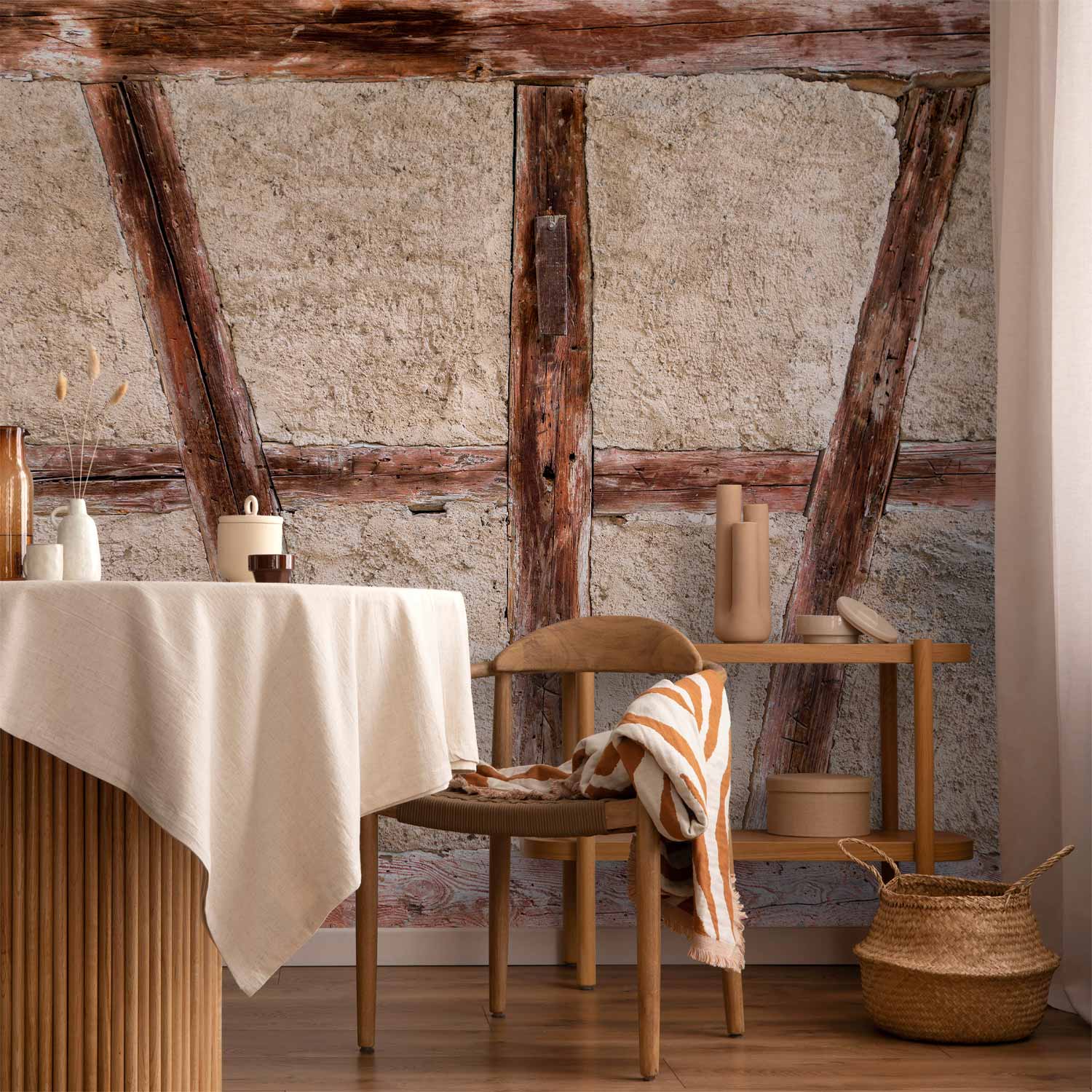 Rustic Old Barn Door Texture Wall Mural