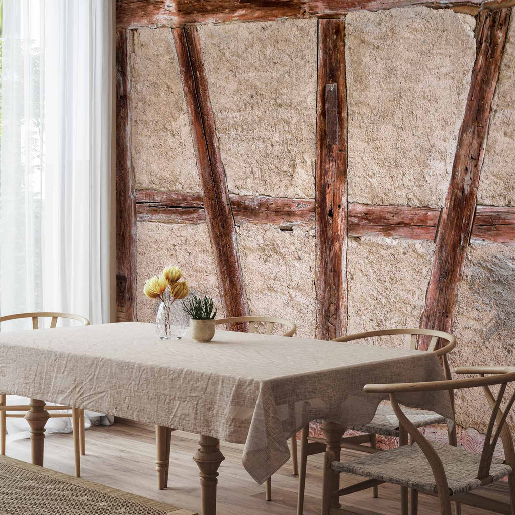 Rustic Old Barn Door Texture Wall Mural