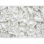 Alabaster Floral Stone Pattern Wall Mural