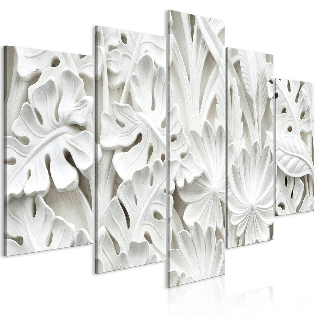 Canvas Print Alabaster Garden 5-Part Wide