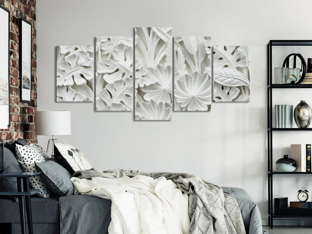 Canvas Print Alabaster Garden 5-Part Wide