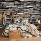 Granite Stone Texture Grey Wall Mural