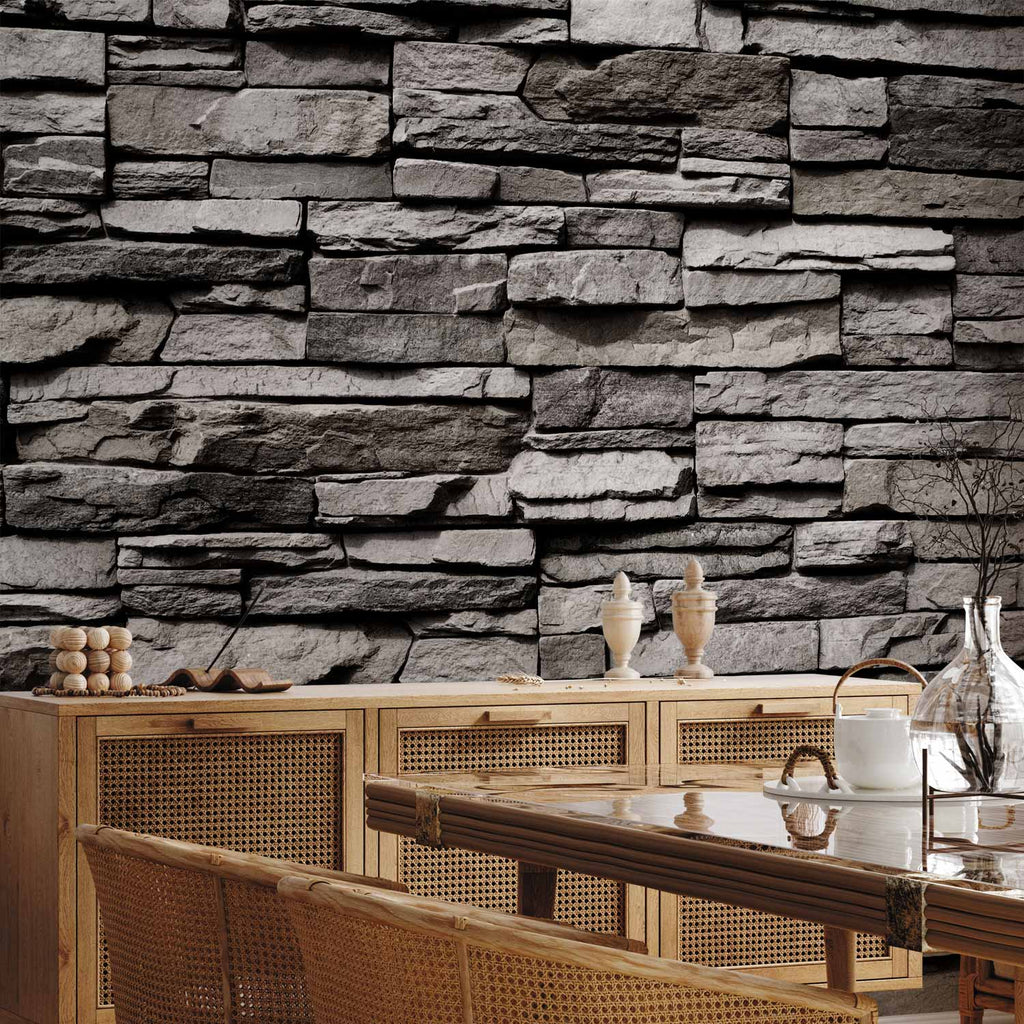 Granite Stone Texture Grey Wall Mural