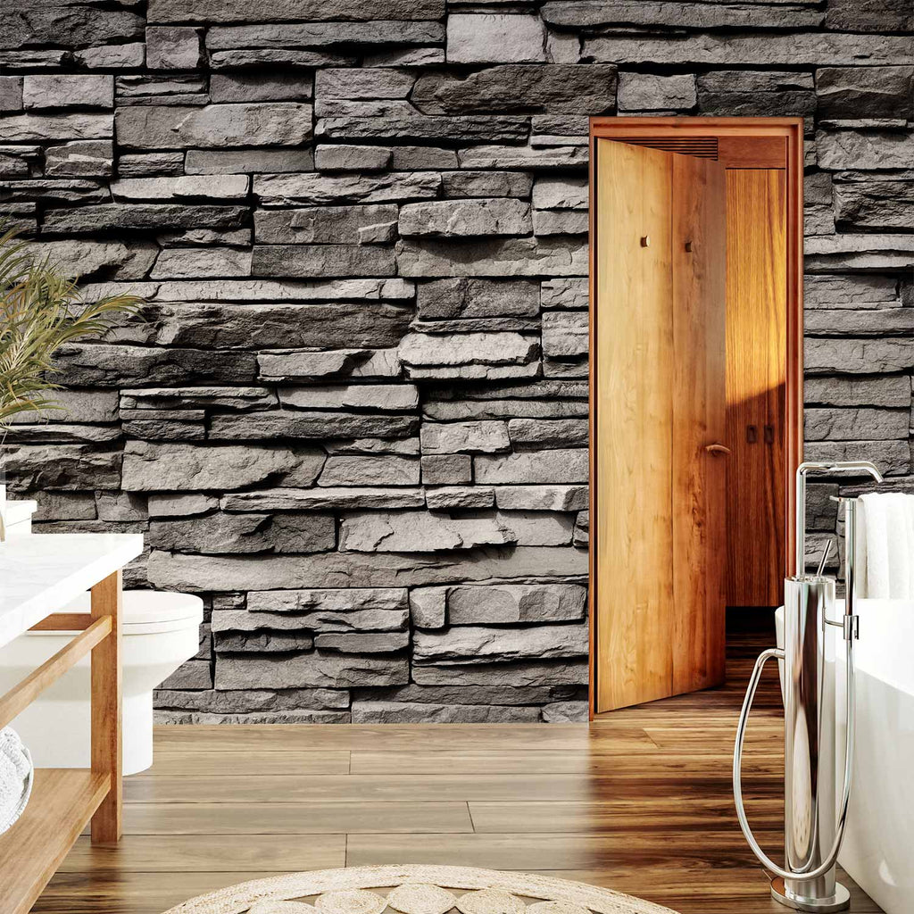 Granite Stone Texture Grey Wall Mural