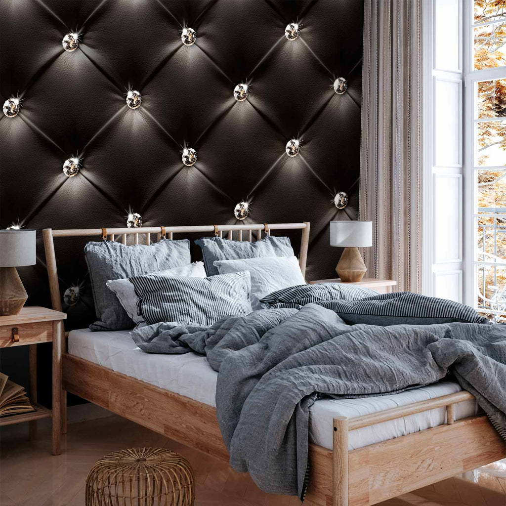 Black Diamond Texture Pattern Wall Mural