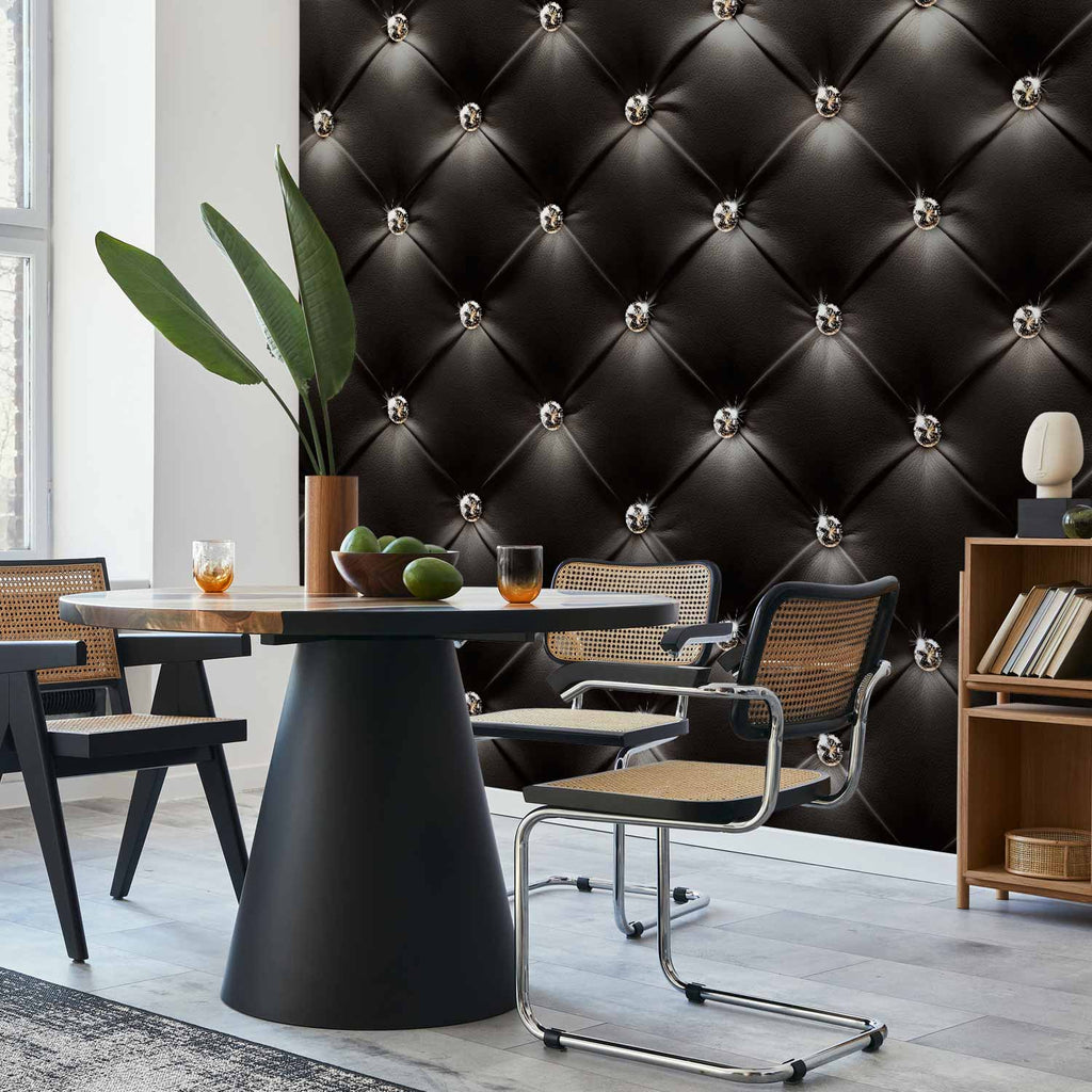 Black Diamond Texture Pattern Wall Mural
