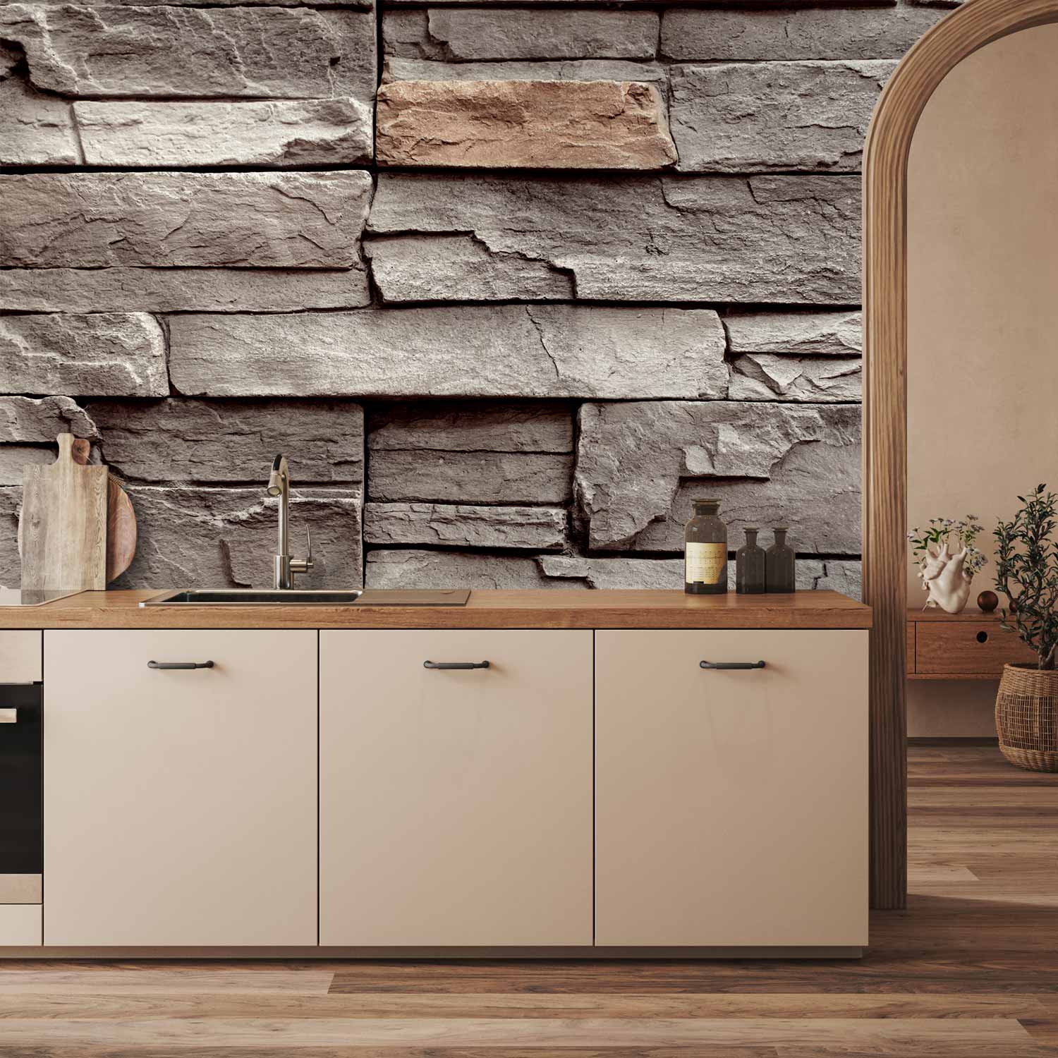 Modern Stone Texture Architecture Wall Mural