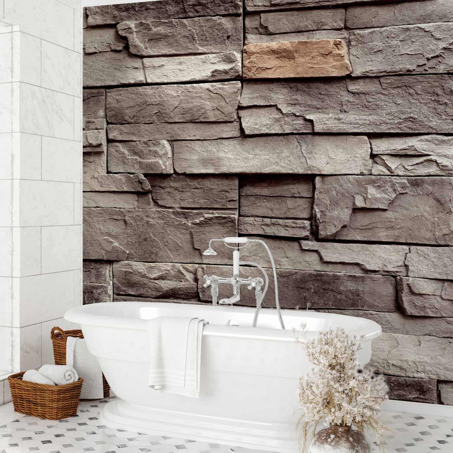 Modern Stone Texture Architecture Wall Mural