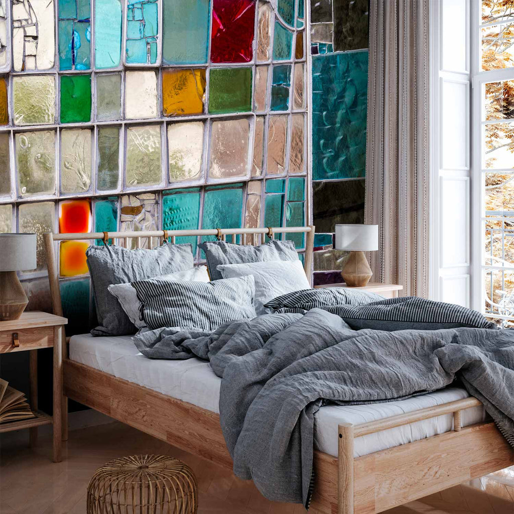 Sapphire Stained Glass Mosaic Wall Mural