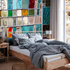 Sapphire Stained Glass Mosaic Wall Mural