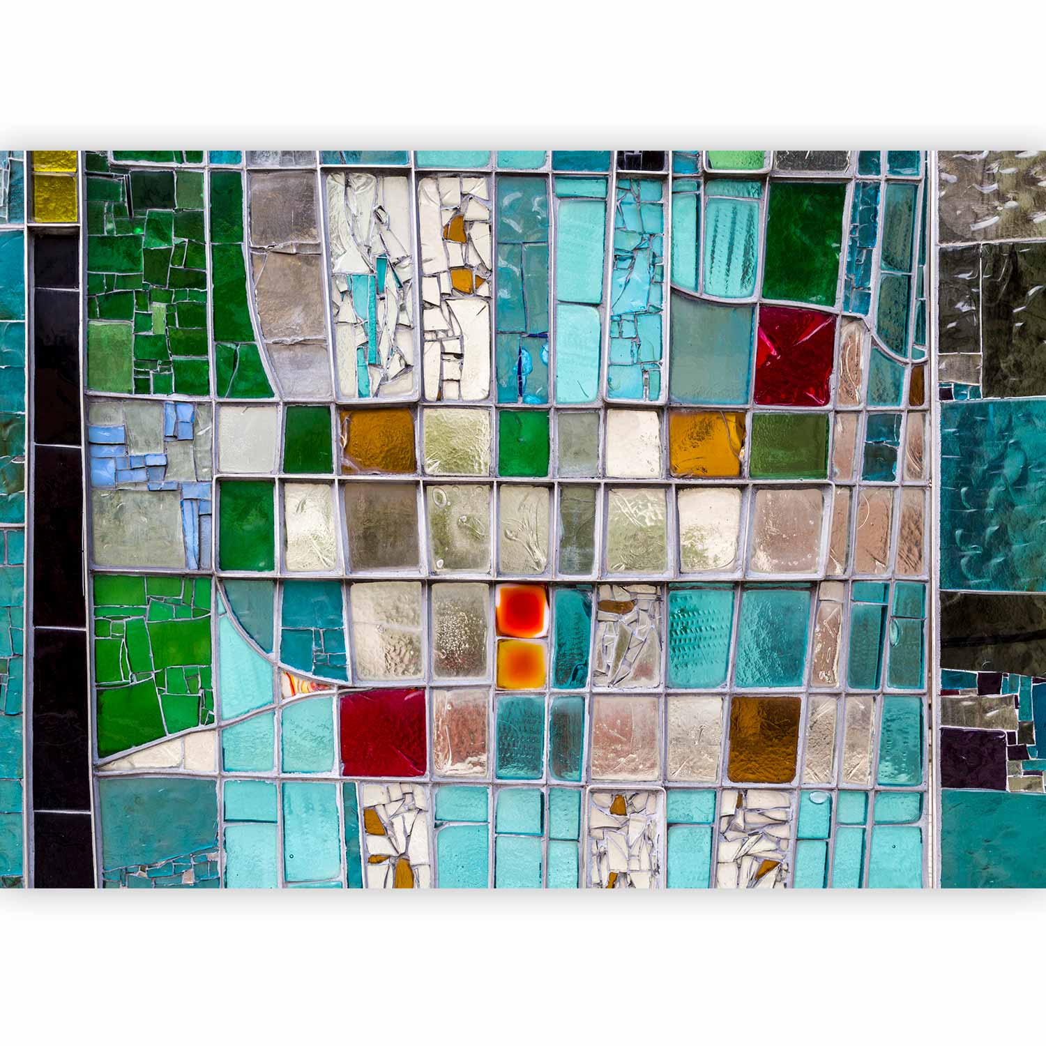 Sapphire Stained Glass Mosaic Wall Mural