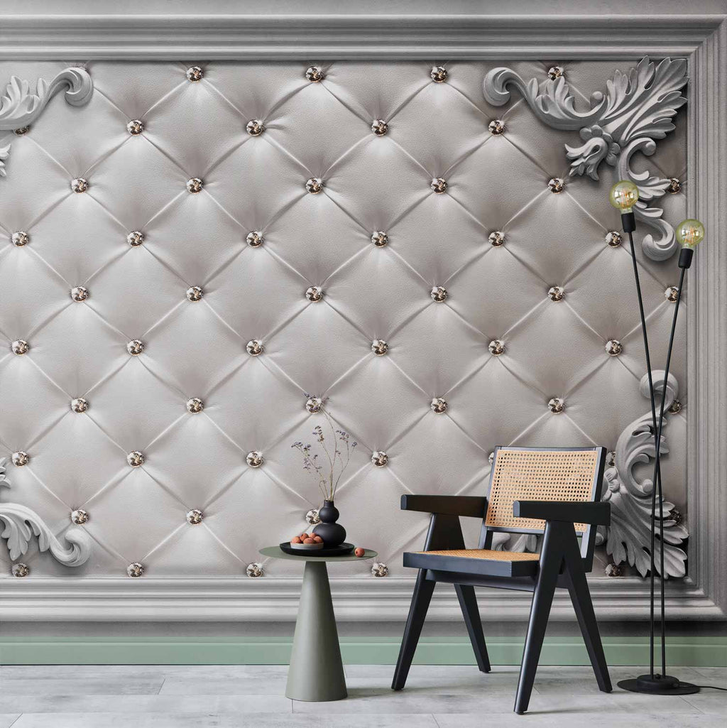 Quilted Leather Texture Wall Mural