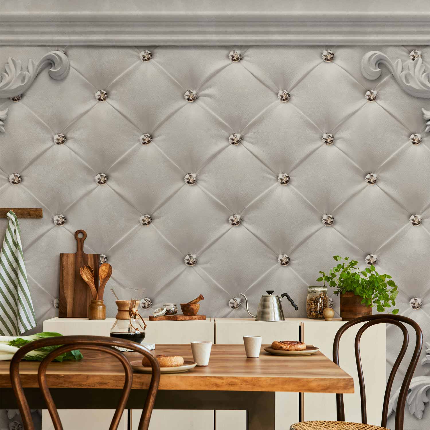 Quilted Leather Texture Wall Mural