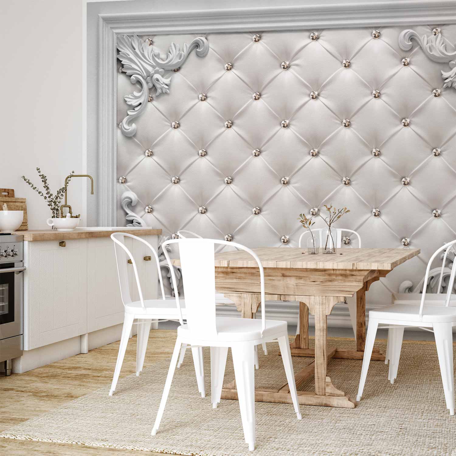 Quilted Leather Texture Wall Mural