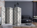 Quilted Leather Pattern 5-Panel Room Divider