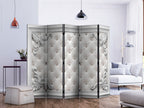 Quilted Leather Pattern 5-Panel Room Divider