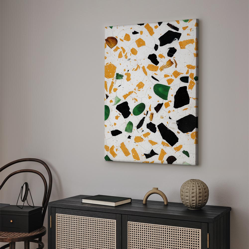 Terrazzo Marble Texture Abstract Canvas Print