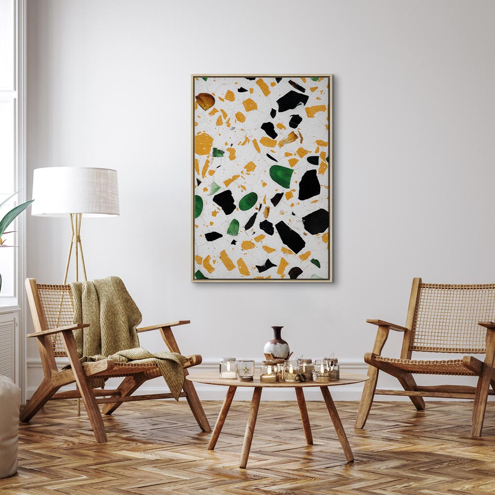 Terrazzo Marble Texture Abstract Canvas Print