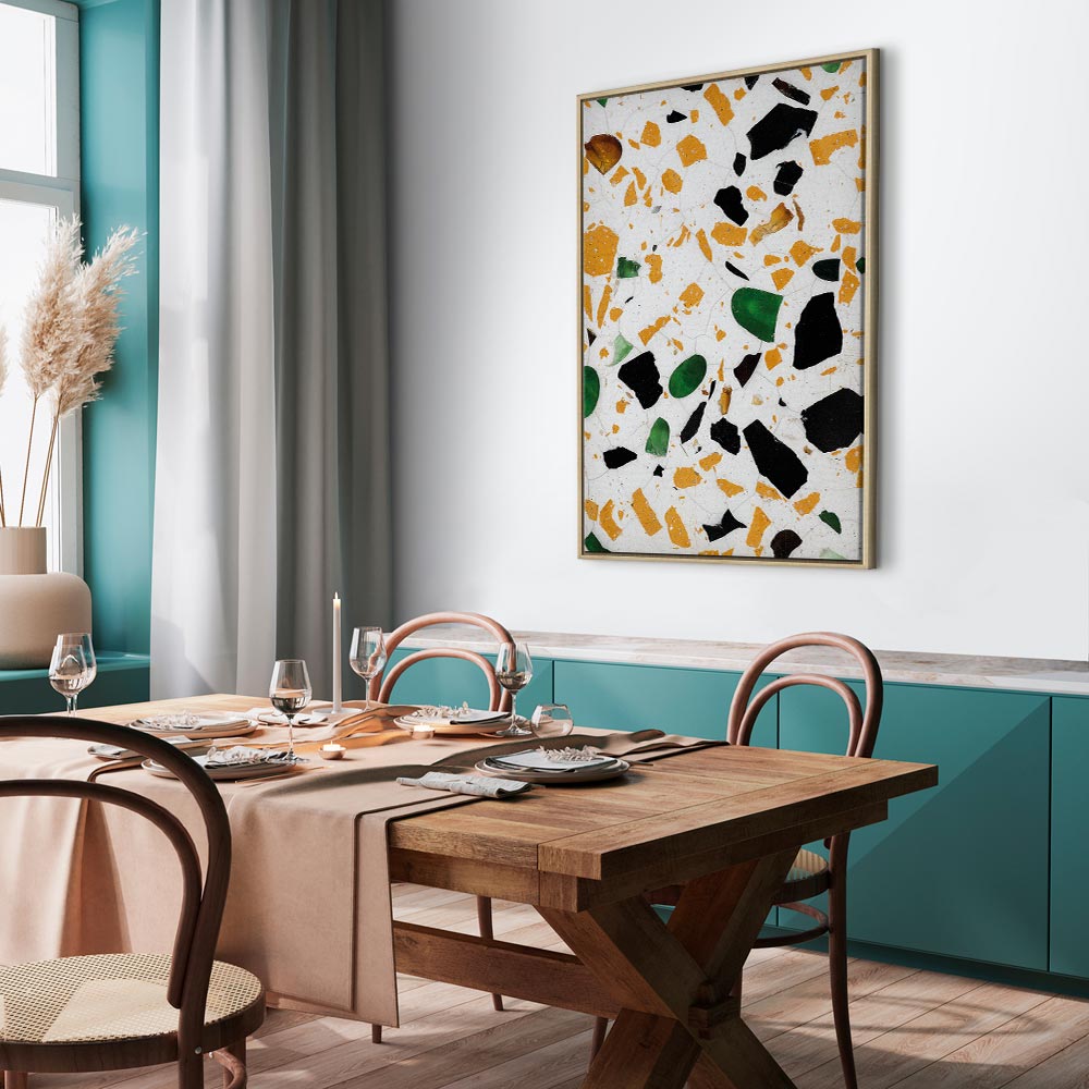 Terrazzo Marble Texture Abstract Canvas Print