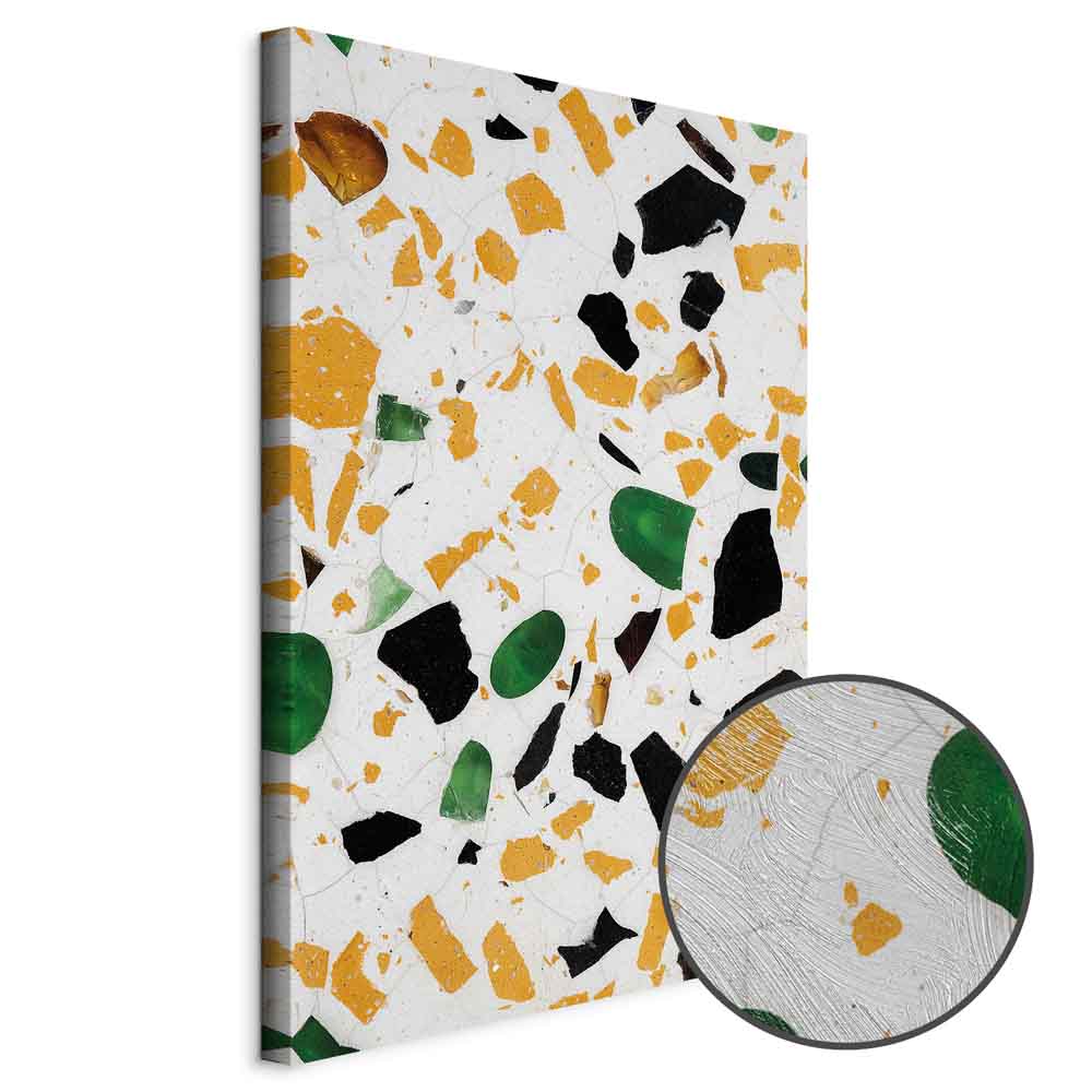 Terrazzo Marble Texture Abstract Canvas Print