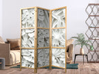 Alabaster Leaves 3-Panel Japanese Room Divider