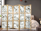 Alabaster Garden Leaves 5-Panel Japanese Room Divider