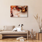 Volcanic Smoke Abstract Canvas Print