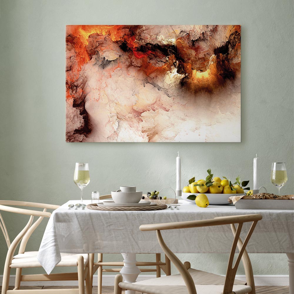 Volcanic Smoke Abstract Canvas Print