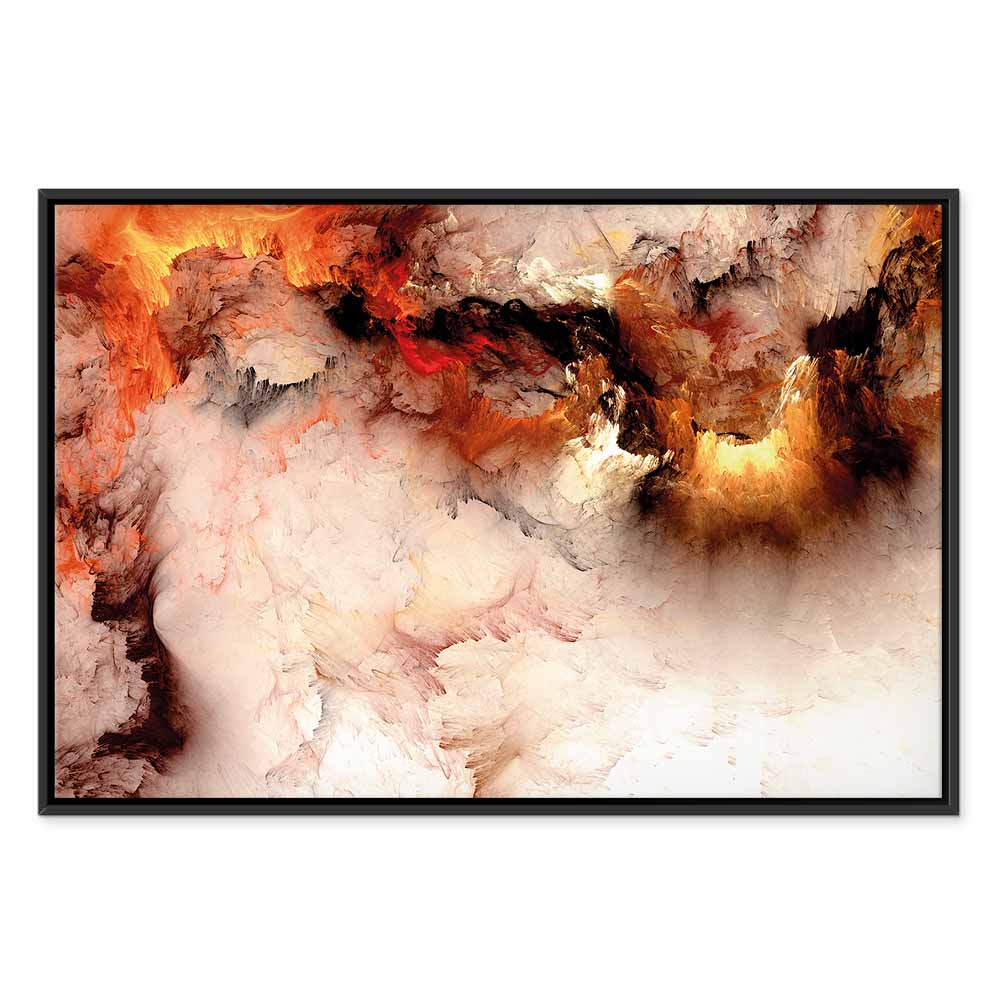 Volcanic Smoke Abstract Canvas Print