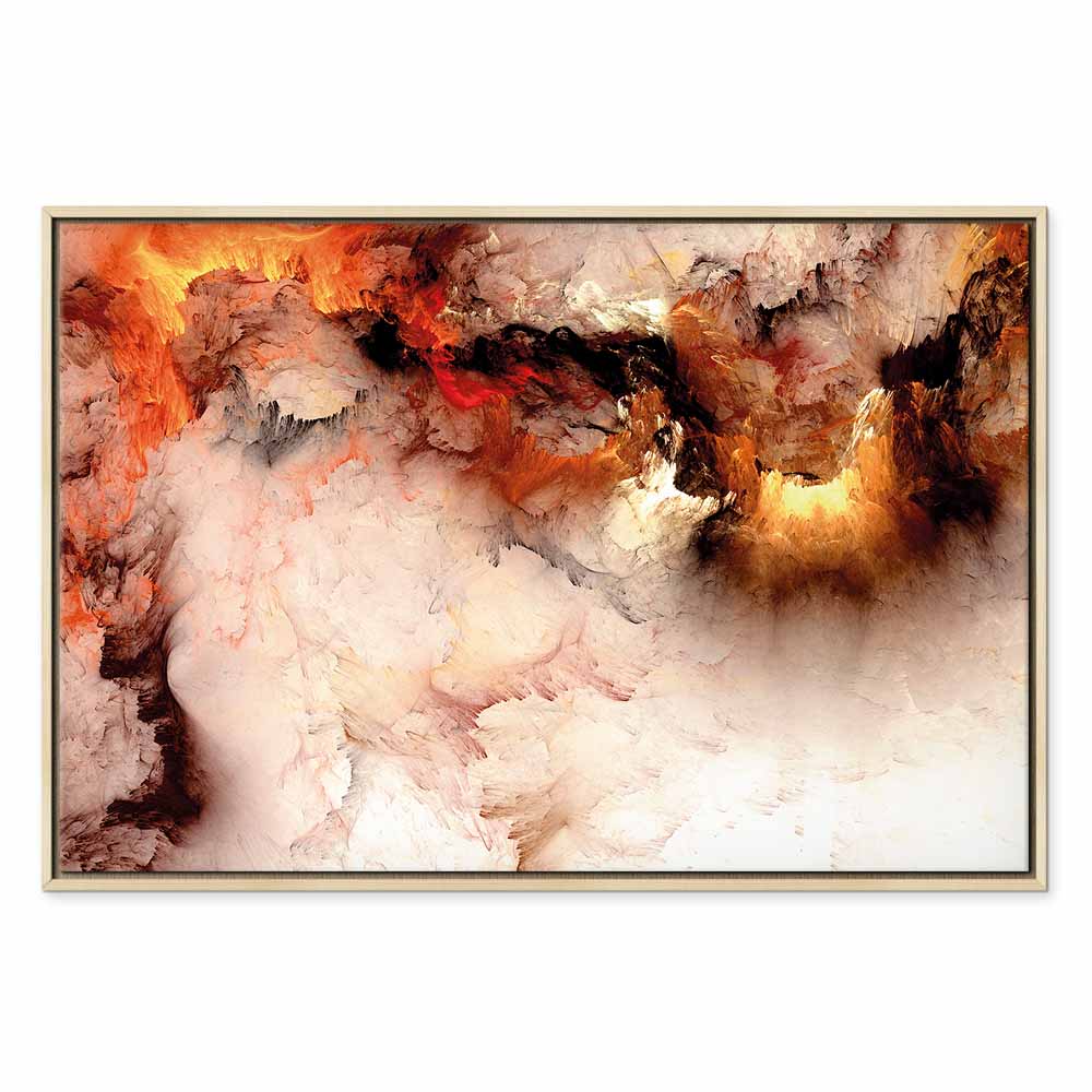 Volcanic Smoke Abstract Canvas Print