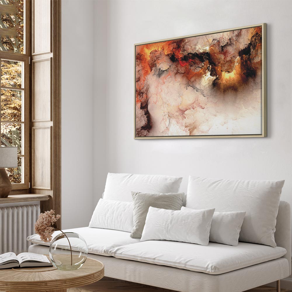 Volcanic Smoke Abstract Canvas Print
