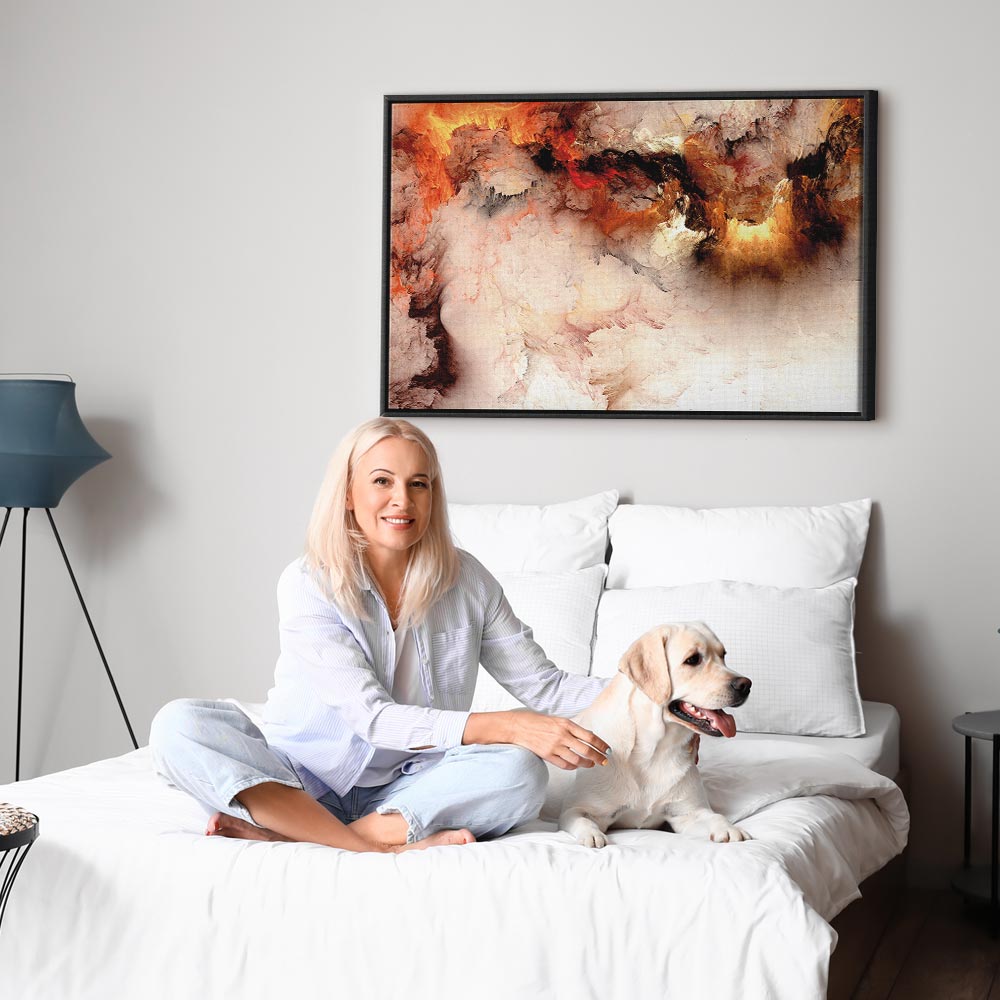 Volcanic Smoke Abstract Canvas Print