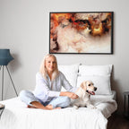 Volcanic Smoke Abstract Canvas Print