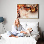 Volcanic Smoke Abstract Canvas Print