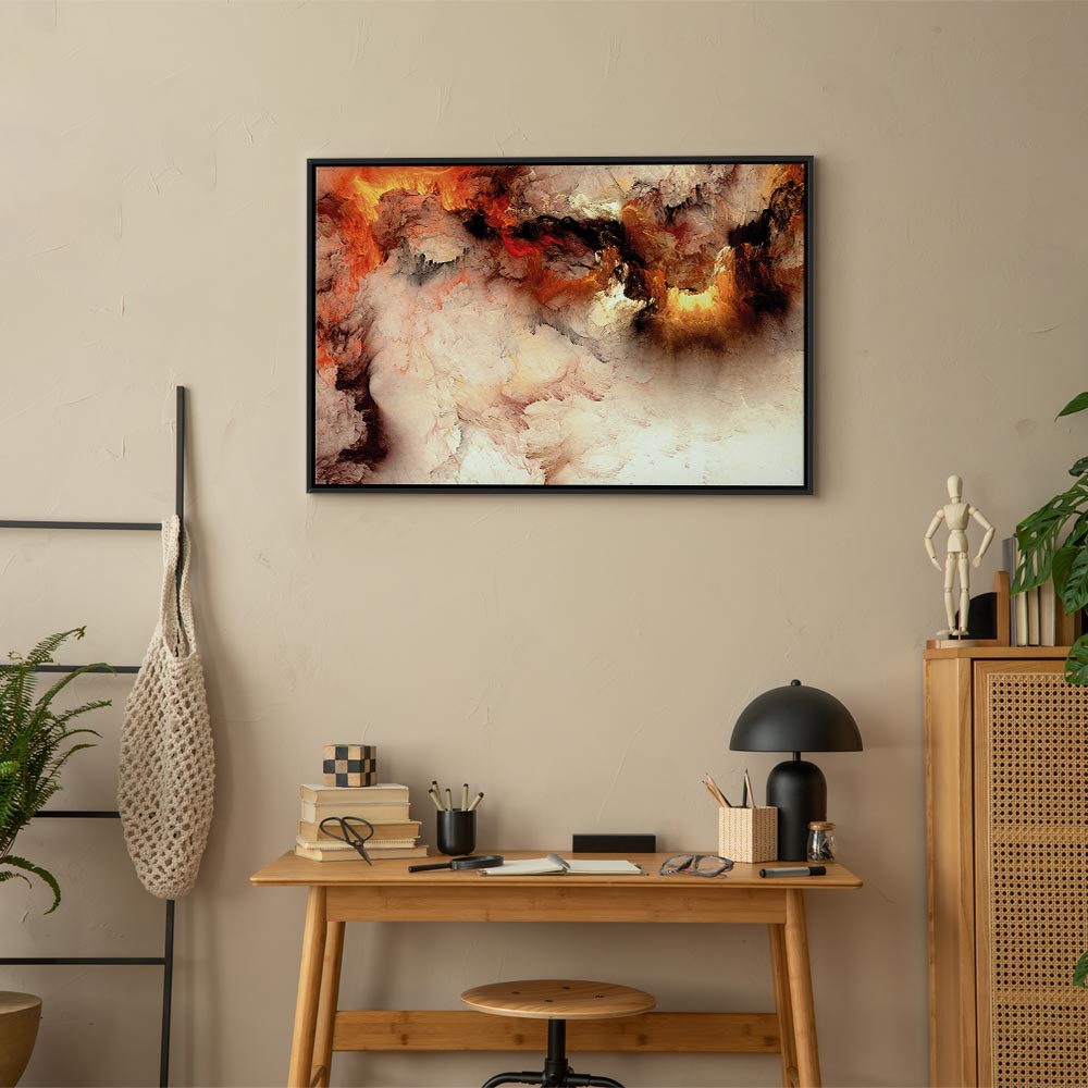 Volcanic Smoke Abstract Canvas Print