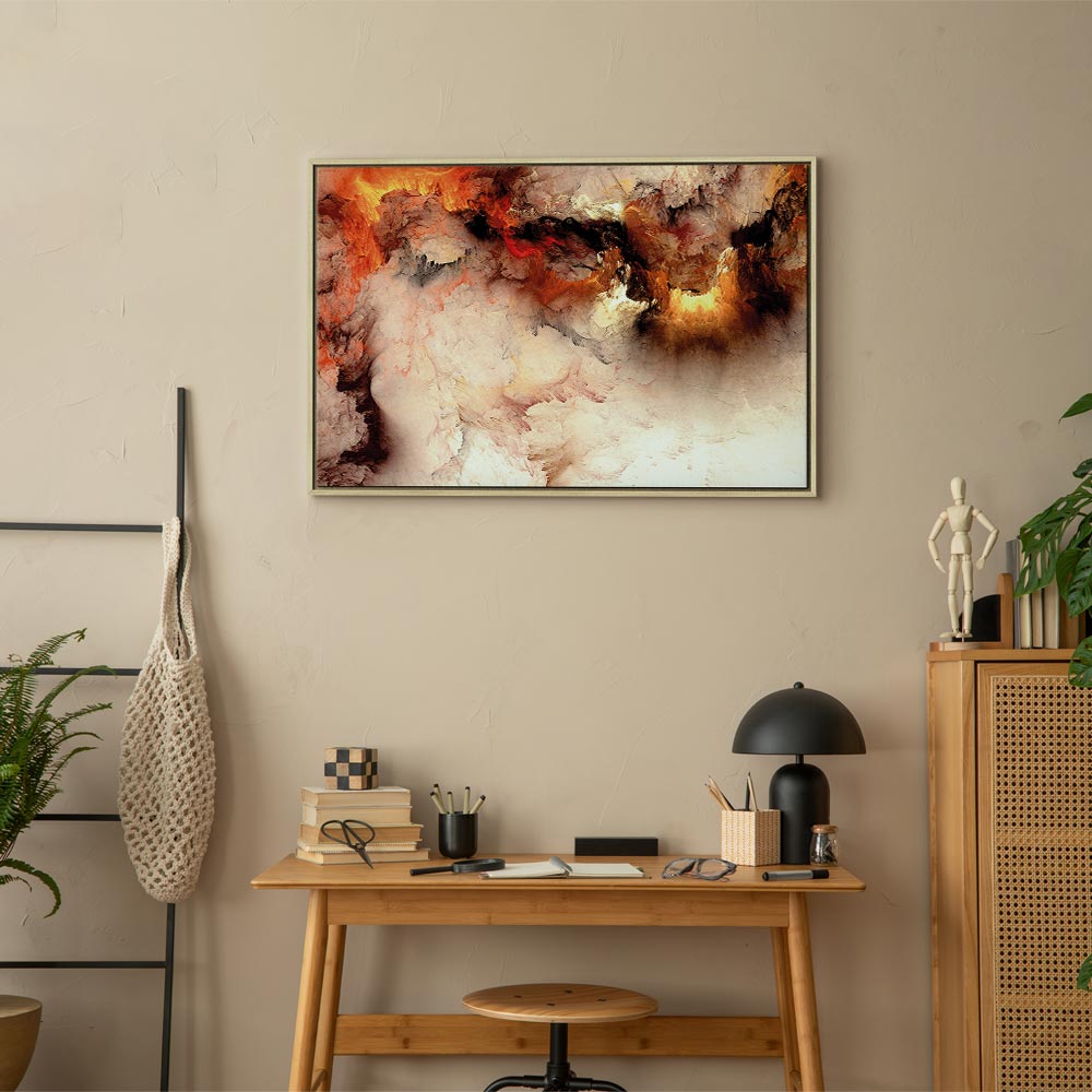 Volcanic Smoke Abstract Canvas Print