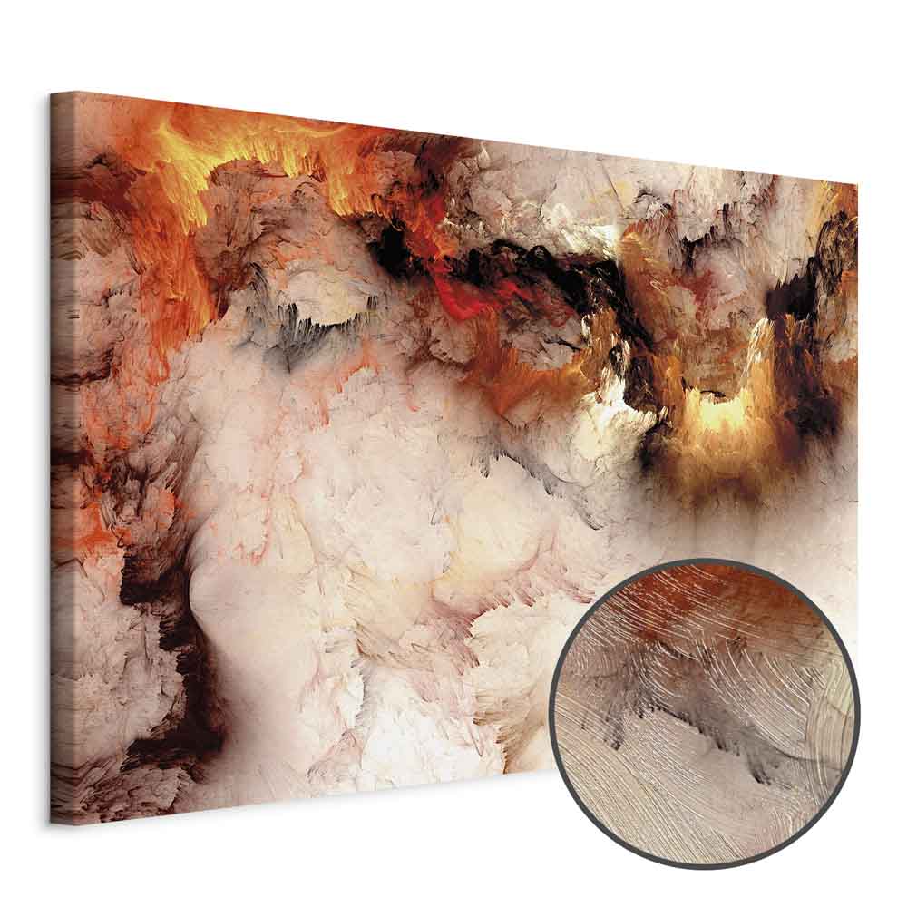 Volcanic Smoke Abstract Canvas Print