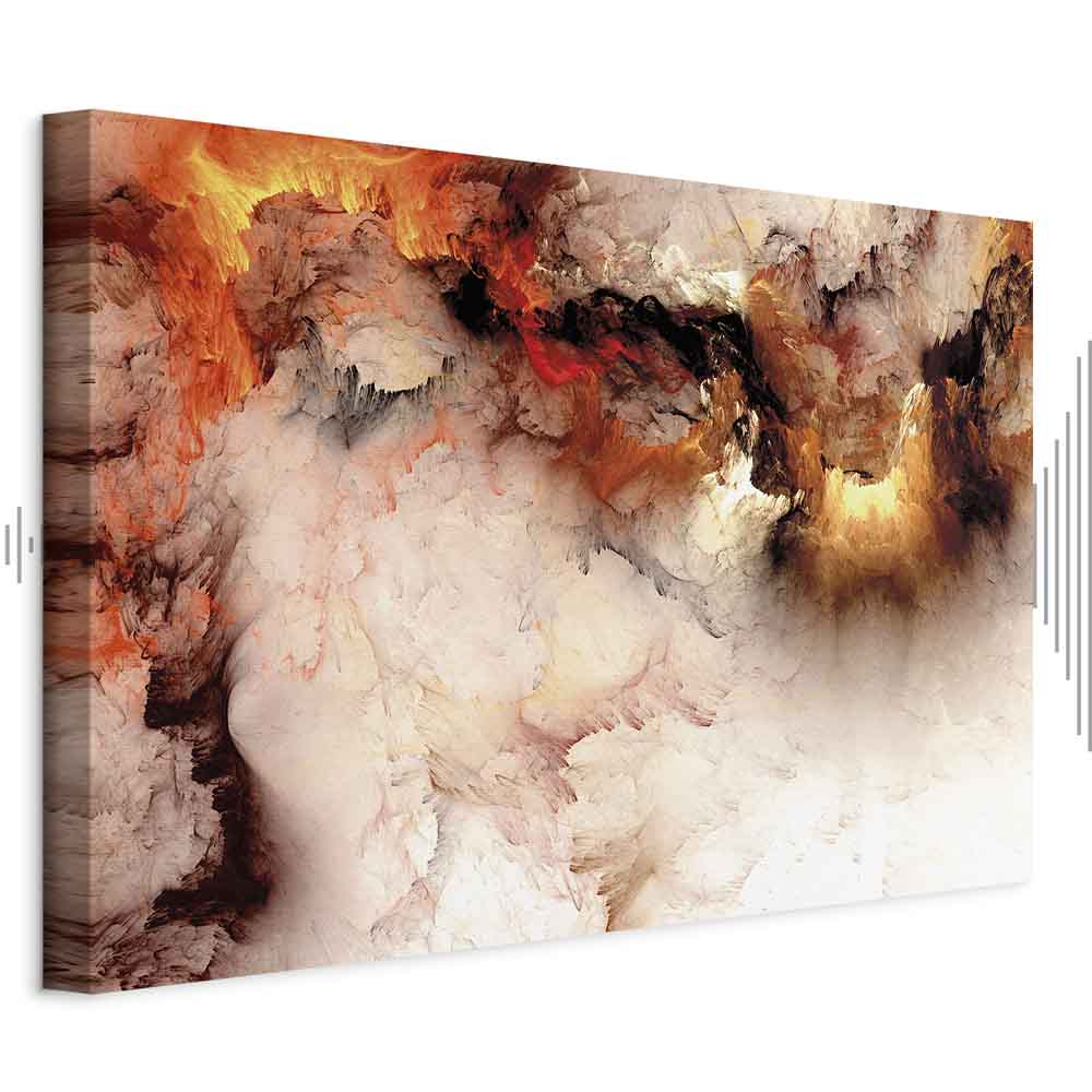 Volcanic Smoke Abstract Canvas Print