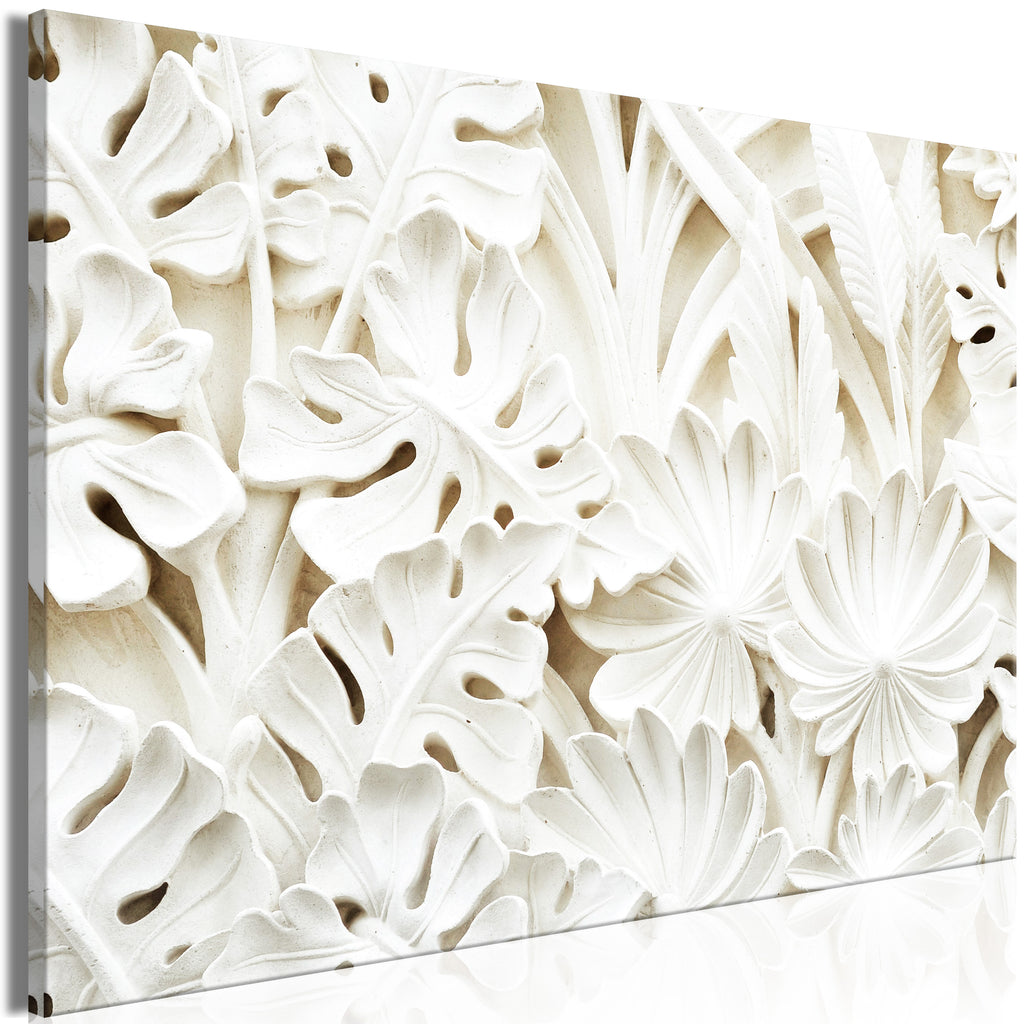 Canvas Print Ceramic Leaves Wide 1 Part