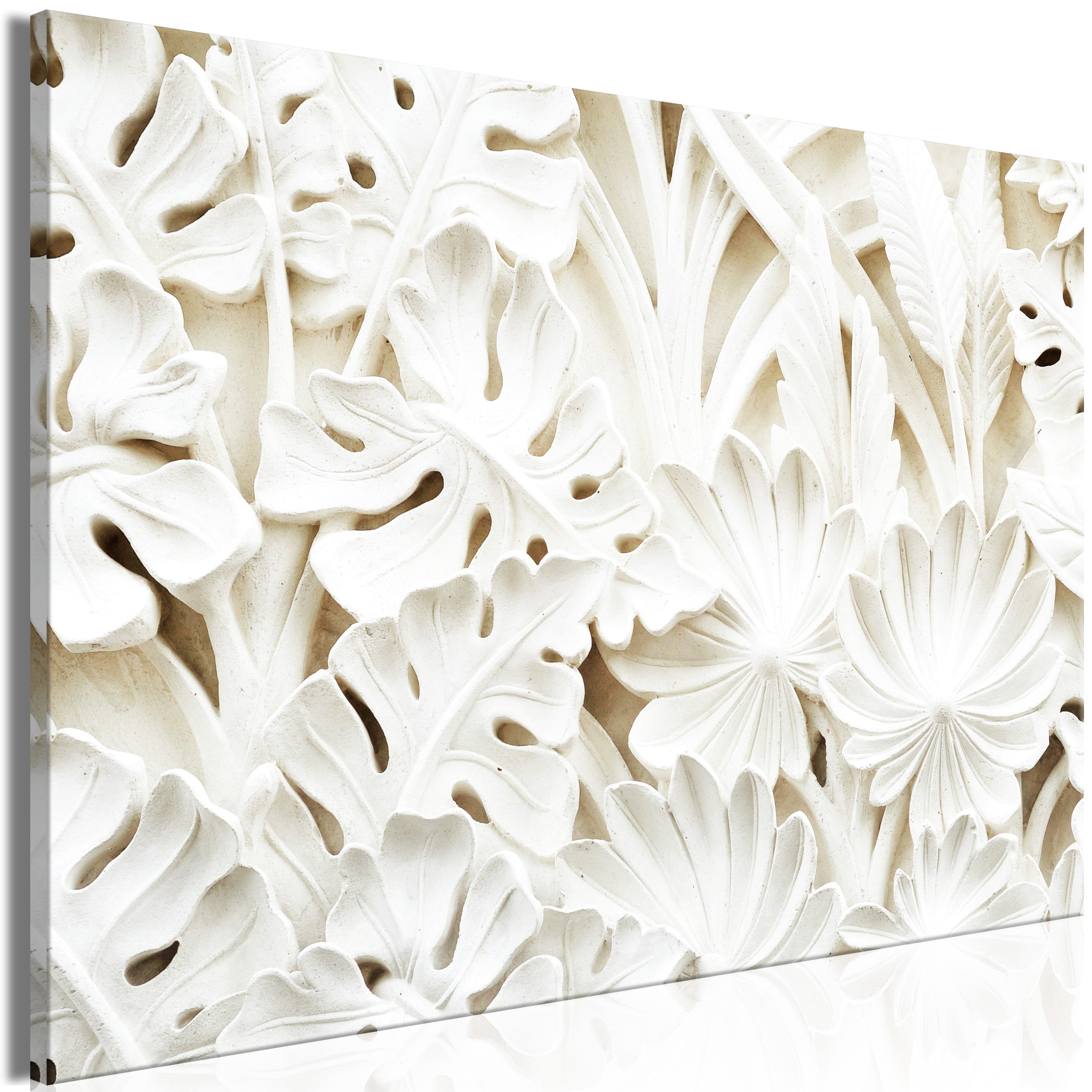 Canvas Print Ceramic Leaves Wide 1 Part