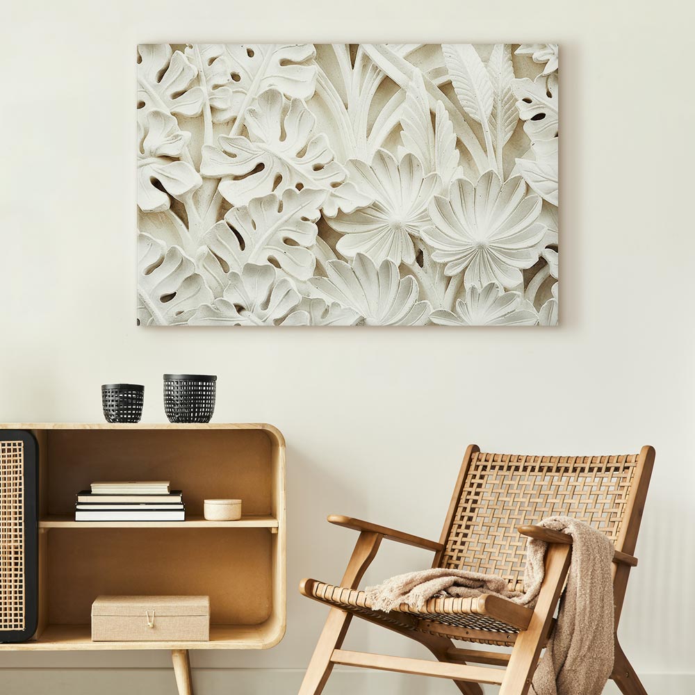 Ceramic Leaf Ornaments Nature Canvas Print