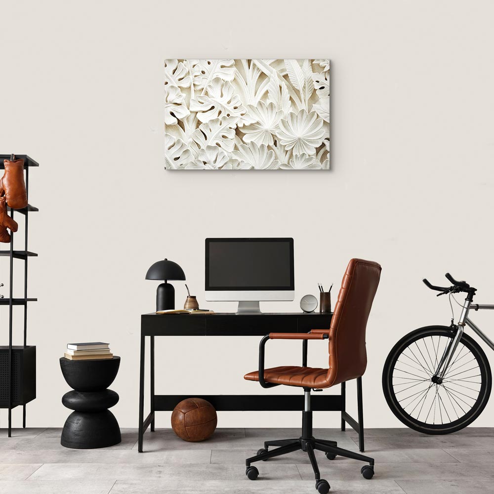 Ceramic Leaf Ornaments Nature Canvas Print