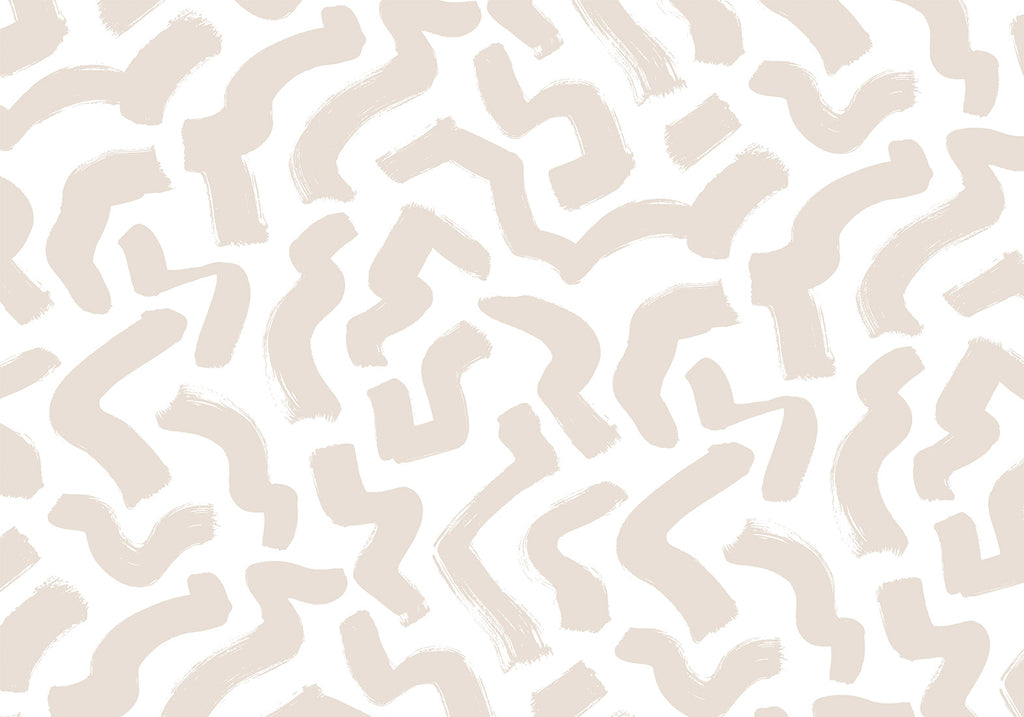 Wall Mural - Abstract Beige Pattern on White Background