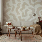 Wall Mural - Abstract Beige Pattern on White Background