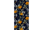 Floral Wallpaper Orange Bloom