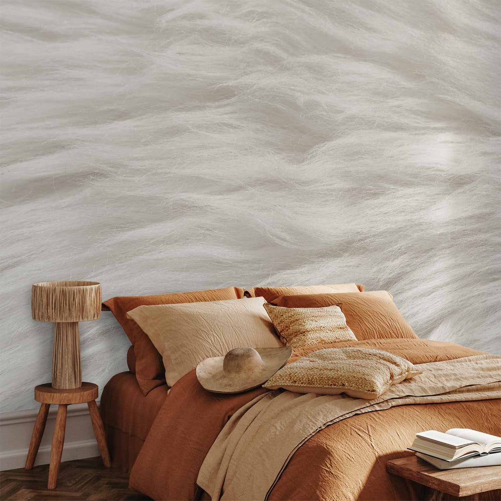 Neutral Fur Texture Natural Wall Mural