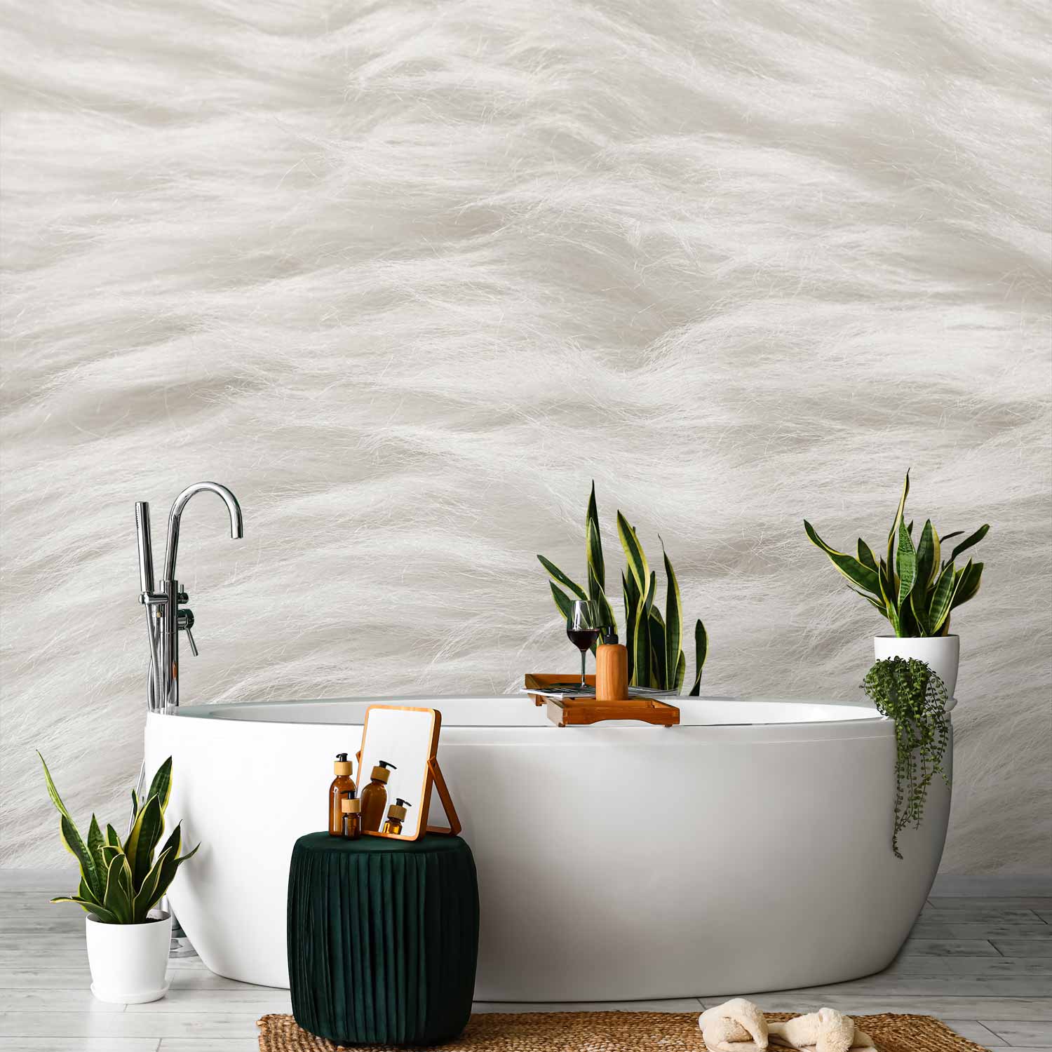 Neutral Fur Texture Natural Wall Mural