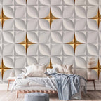 Golden Mosaic Texture Wall Mural