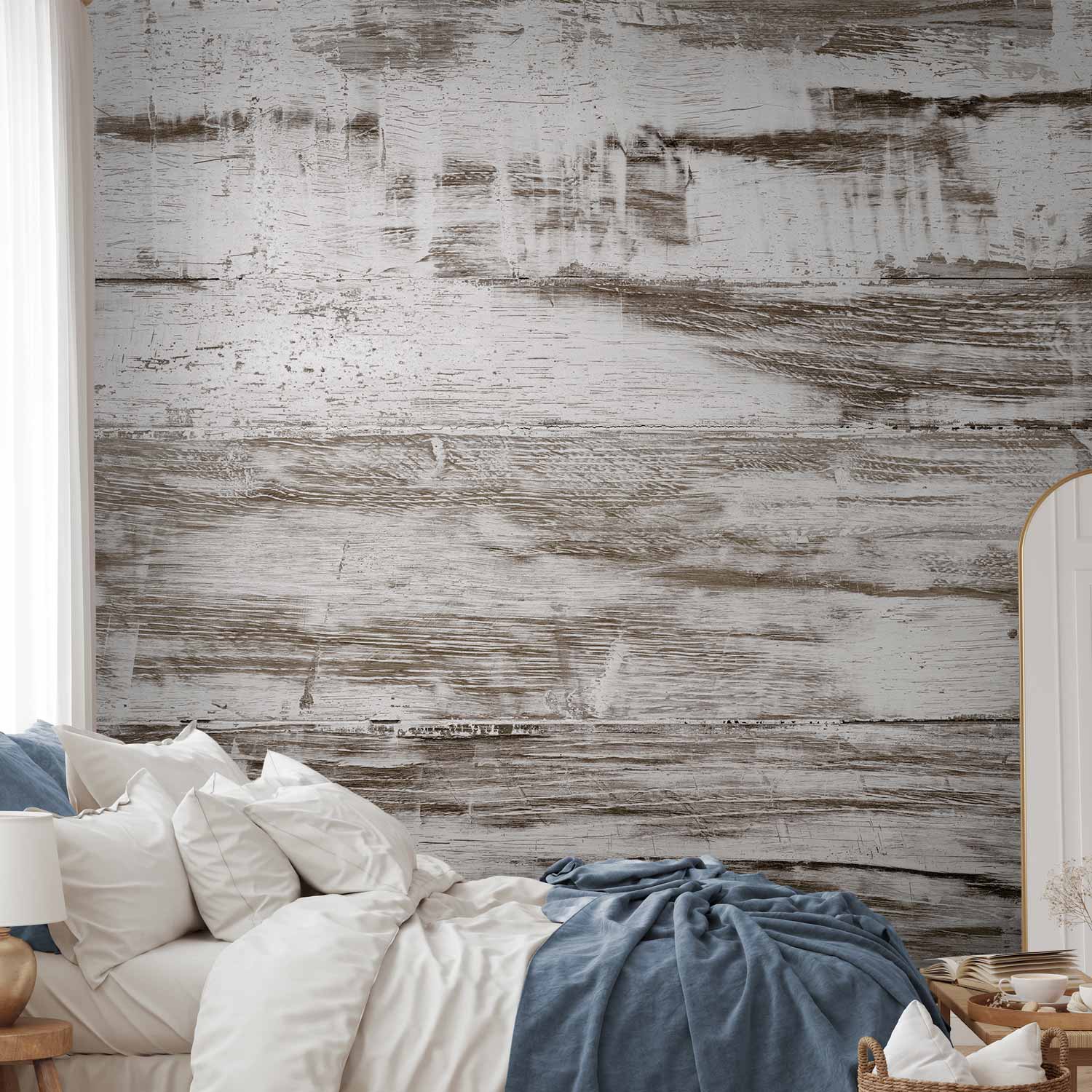 Shabby Chic Wood Texture Wall Mural