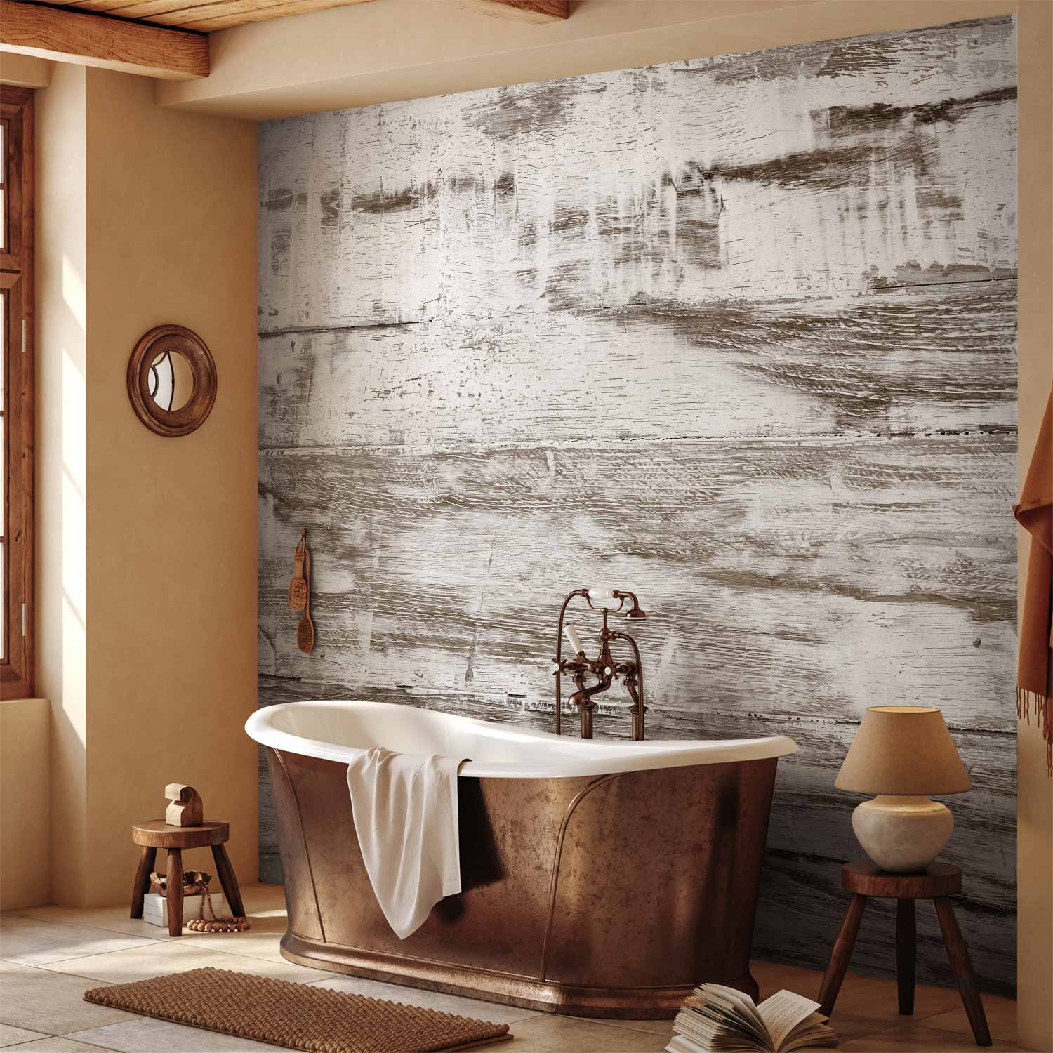 Shabby Chic Wood Texture Wall Mural
